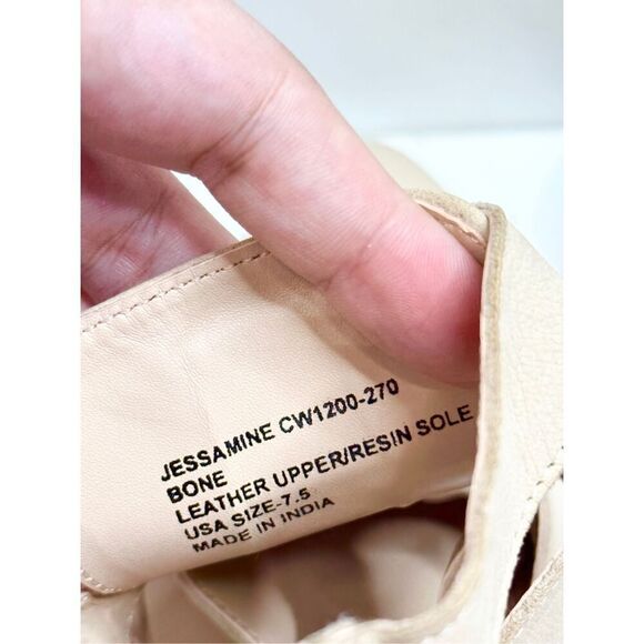 Crevo Boots Womens Size 7.5 Tan Leather Jessamine Low Block Heel Booties NEW - Picture 9 of 11